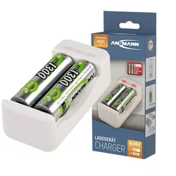 ANSMANN Punjač za baterije Basic II NiMH NiCd, AA 1300 mAh, Beli