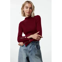 Trendyol Milla ženski duks Twoaw24Kz00309, burgundac-bordo