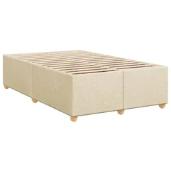 Vidaxl Posteljni okvir brez vzmetnice krem 120x190 cm blago