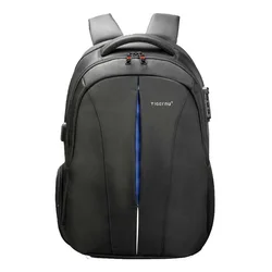Tigernu T-B3105U ranac za laptop 15.6, crno-plavi, USB port za punjenje
