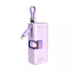 Moxom Power Bank MX-PB161 PD20W + QC22.5W 5000mAh, Ljubičasti