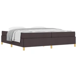 Vidaxl Konstrukcija postelje Temno rjava 200 x 200 cm blago