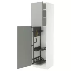 METOD Visoki element-ostava, bela/Havstorp svetlosiva, 60x60x220 cm