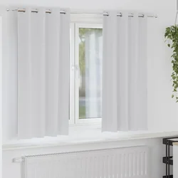 Zavjese za blackout s prstenovima 2 pcs Svijetlo Siva
