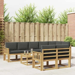 Set vanjskih sofa s jastukom 9 pcs Bijela i antracit Poliester