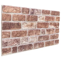 Zidne panele 10 pcs Smeđa 100 x 50 cm EPS pjena