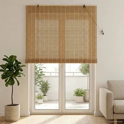 Rolo zavjesa Prirodna i smeđa 130 x 220 cm Bambus