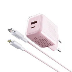 Moxom mx-hc206 Kucni punjac 18w fast pd 20w type c na lightning pink ( P1257 )