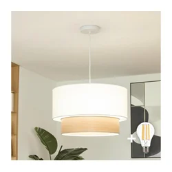 Brilagi - LED luster na sajli CERIA 1xE27/40W/230V O 50 cm bela/bež