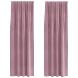 Zavjese za zamračivanje 2 pcs Tamno ružičasta 140 x 225 cm
