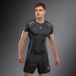 Venum Stealth Rashguard Kratki Rukav Crno/Beli L