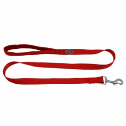 Rdeč povodec z ročajem iz neoprena 1,2 m/20 mm