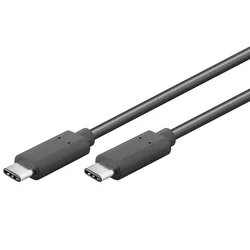 PremiumCord USB-C/male - USB-C/male, črn, 1 m