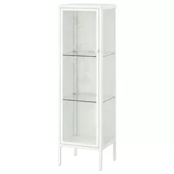 BAGGEBO Vitrina, metal/bela, 34x30x116 cm