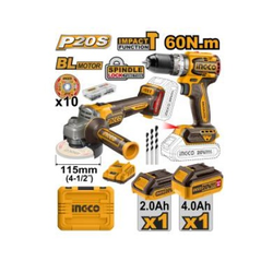 Ingco ckli20273e aku set (ug. brusilica+ud bušilica 60nm) super ingco ( CKLI20273E )