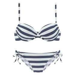 VENICE BEACH Bikini mornarska/bela