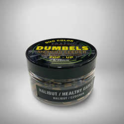 TRAPER MF Dumbels Pop-up Mamac, Dvobojni, 8-10mm, Halibut/Beli luk, 30g