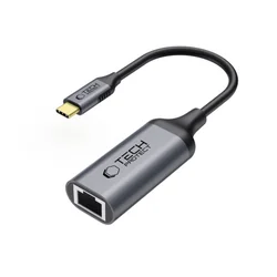 Tech-Protect Ultraboost adapter USB-C / RJ45, črna