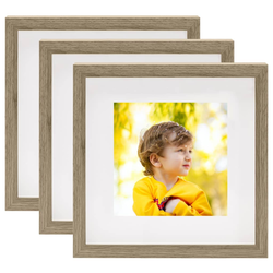 vidaXL 3D foto okvirji 3 kosi temen les 28x28 cm za 20x20 cm slike