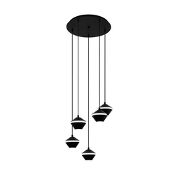 Eglo Perpigo visilica/5, gu10, 5x5w, crno/bela