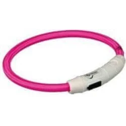 TRIXIE Ogrlica za pse, Svetleća, USB, Roze