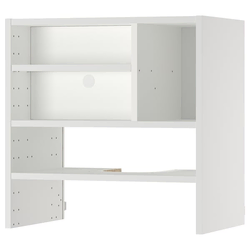 METOD Zid.okv.elem. za ugradni aspirator, bela, 60x37x60 cm