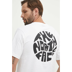 Pamučna majica The North Face za muškarce, boja: bijela, s tiskom, NF0A8799FN41