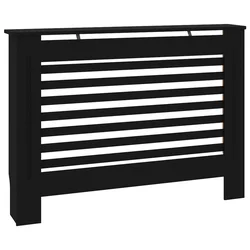 Pokrov za radijator crni 112 x 19 x 81,5 cm MDF