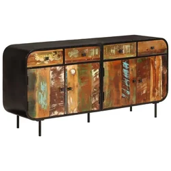 Komoda 140 x 35 x 70 cm od masivnog obnovljenog drva i metala