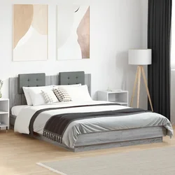 Okvir kreveta s uzglavljem LED boja hrasta sonome 120 x 200 cm