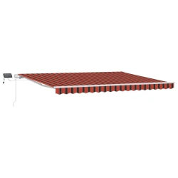 Skrovita tenda narančasta i smeđa 450 × 350 cm Tkanina i čelik