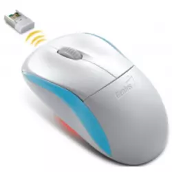 Genius NS-6000  bežični miš, bijeli-plavi
