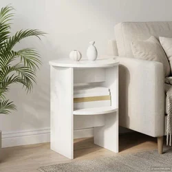 Pomoćni ormarić 2 pcs Visoki Sjaj Bijeli O40 x 50 cm