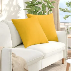 Jastučići za sofu 2 pcs Svijetlo žuta 80 x 80 cm