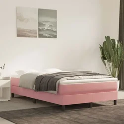Madrac s džepičastim oprugama srednje tvrdoće rozi 120x220x20 cm baršunasti