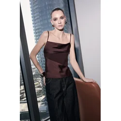 Trendyol Milla Ženska bluza, Braon