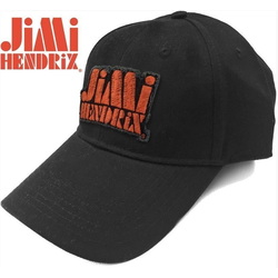 Jimi Hendrix Unisex Baseball Cap Orange Stencil Logo