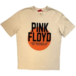 Pink Floyd Pompeii Circle Wash (Back Print) Sand L Majica