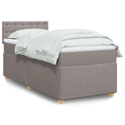 vidaXL vidaXL Box spring postelja z vzmetnico taupe 80x200 cm blago, (21292015)