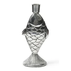 Riviera Maison svečnik dekorativni iz aluminija 9,5 x 8,5 x 21 cm