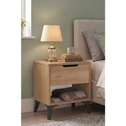 Hanah Home noćni ormarić Vel3-S, 44 cm, hrast