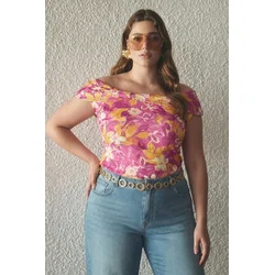 Trendyol Curve Ženska bluza Tbbss26Af00084, Šarena