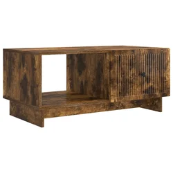Vidaxl Klubska miza Dimljen hrast 90 x 50 x 40 cm Inženirski les