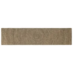 Tepisi za područja Prirodna i crna 60 x 250 cm Juta