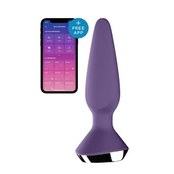 Satisfyer Plug-Ilicious 1 Analni vibrator, Sa aplikacijom, Vodootporan, 13.5cm, Ljubičasti