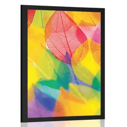 Plakat listi v jesenskih barvah - 20x30 no frame