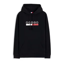 Tommy Jeans Majica DNA PLAY rdeča / črna / bela