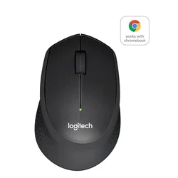 Logitech M330 SILENT PLUS Miš, Bežična RF, Mehanička, 1000 DPI, Crni