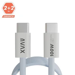 Kabl AVAX CB610LB Magnety / USB-C to USB-C / 100W / 1.5m braided / Light Blue