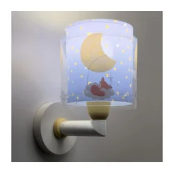 Dalber 76639 - Dečija zidna lampa MOON DREAMS 1xE27/15W/230V plava